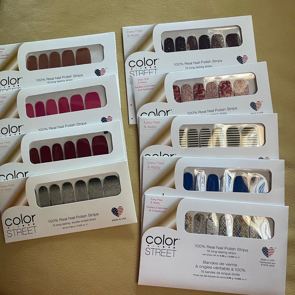 9 sets of Color Street Nail polish strips- never opened